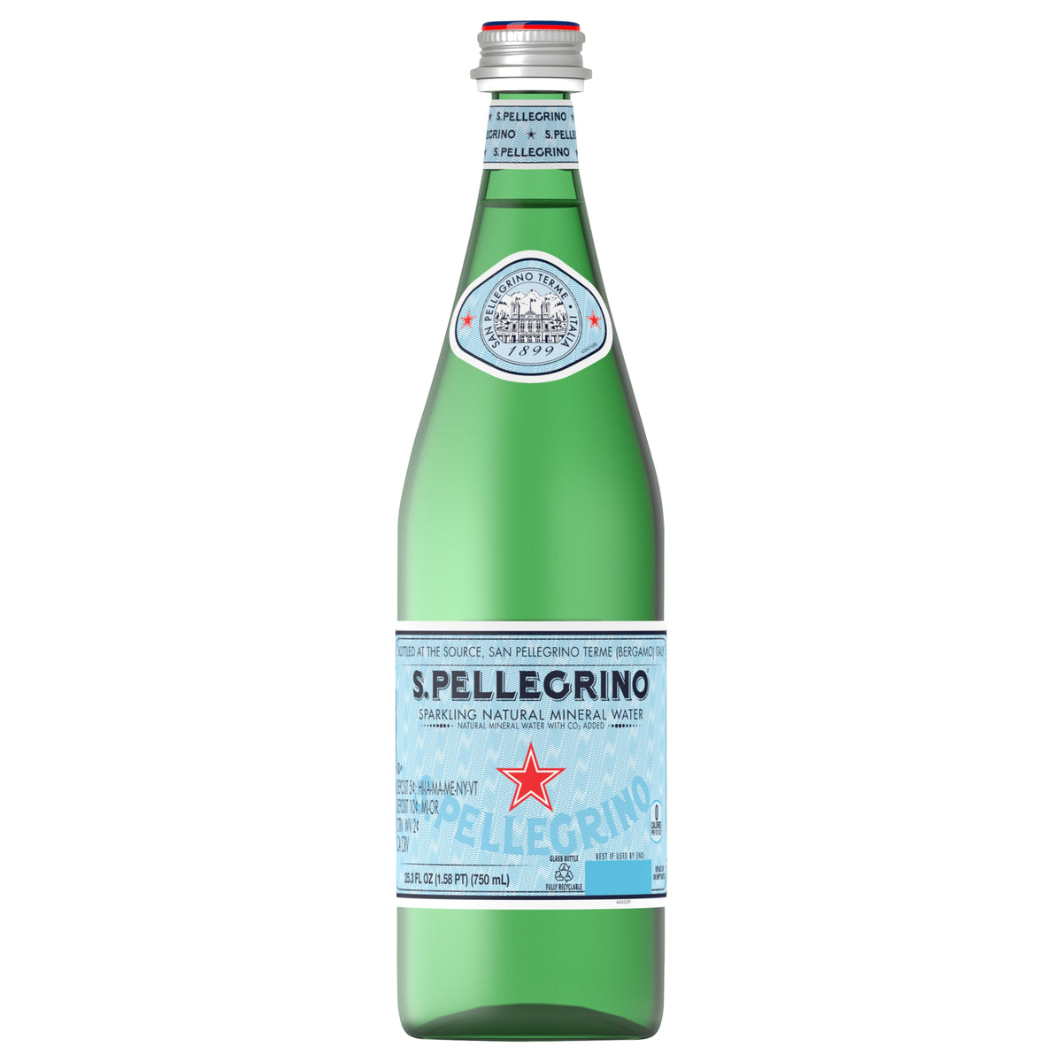 S.Pellegrino Sparkling Natural Mineral Water, 25.3 fl oz, 15 ct - product image 1