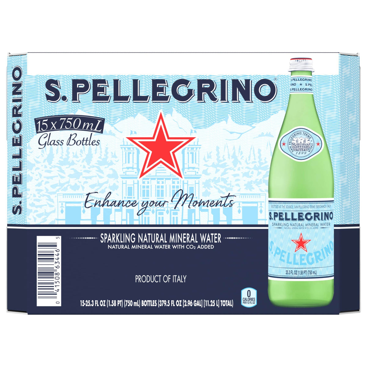 S.Pellegrino Sparkling Natural Mineral Water, 25.3 fl oz, 15 ct - product image 3