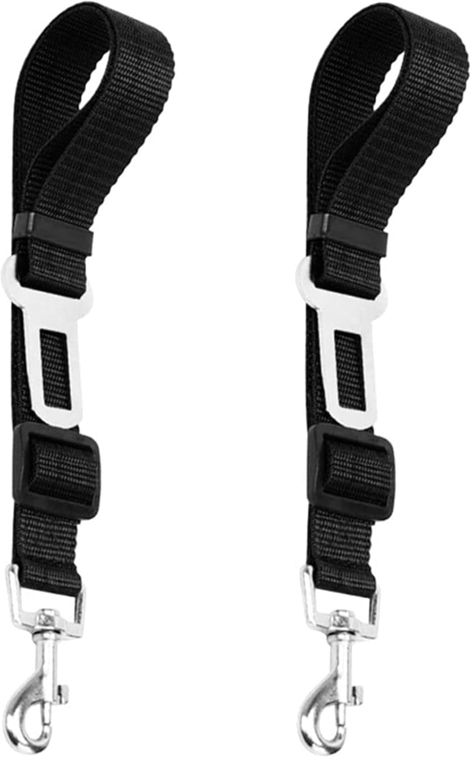 Car Dog Leash - Best Dog Seat Belt (2 Pack) Car Harness Attachment for Dogs - Adjustable Dog Restraints Seatbelts for Cars (17.5In - 26In)