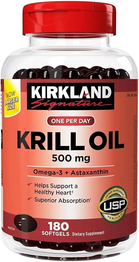 Kirkland Signature Krill Oil 500mg Krill Oil 180CT