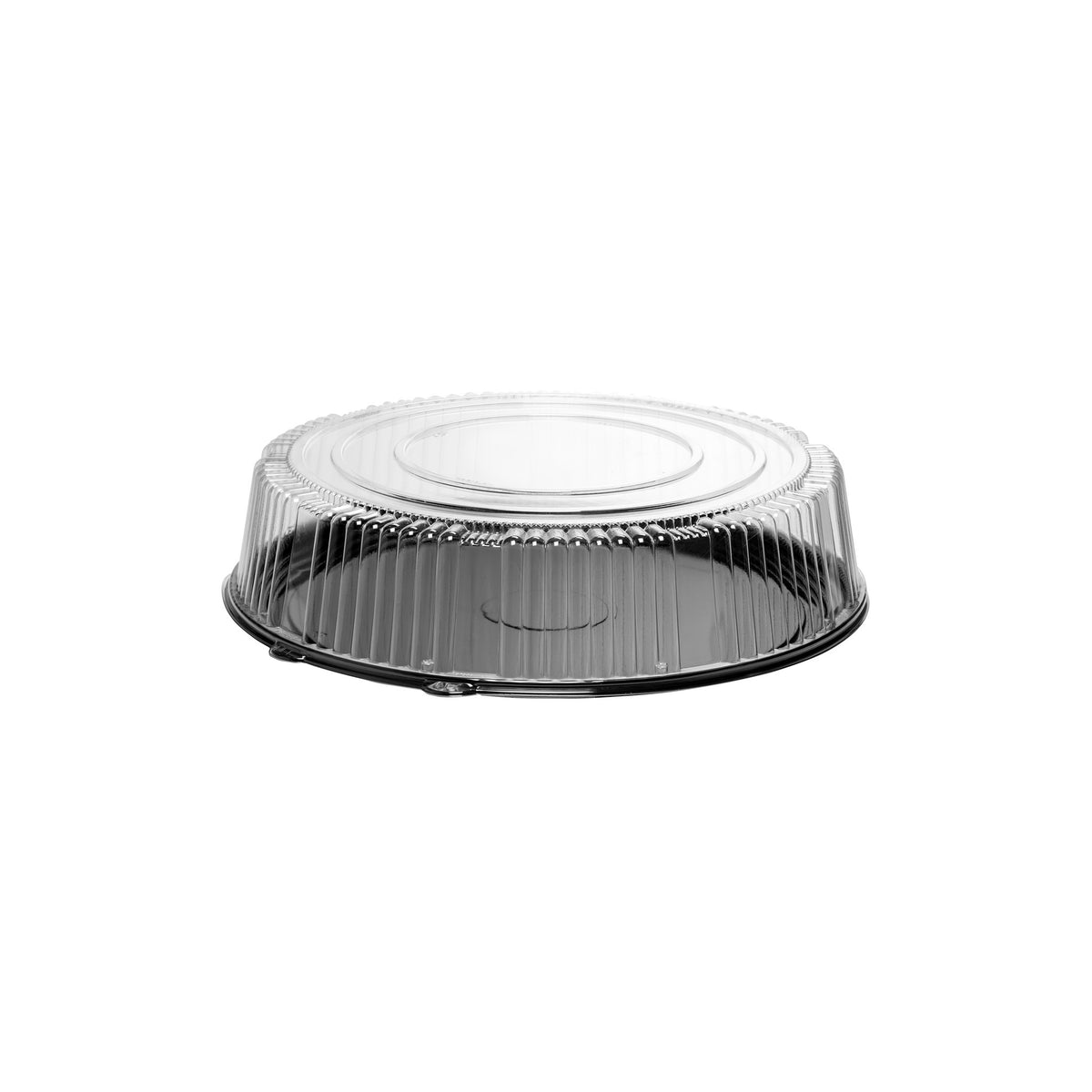 WNA Caterline Casuals 16" Round Plastic Tray with Lid, Black, 3 ct - product image 2
