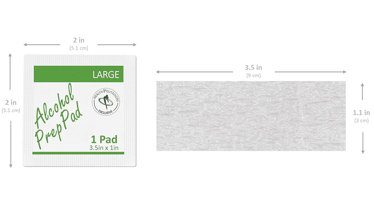 HAO Large Sterile Alcohol Prep Pads, 125 Count