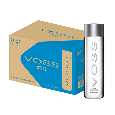 VOSS Water, 16.9 Fl Oz (Pack of 24), Clear