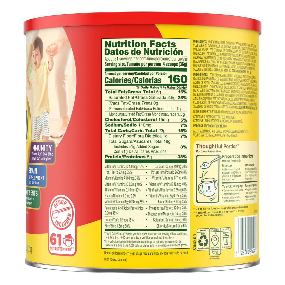 Nestlé Nido Toddler Milk Beverage, Kinder 1 Plus, 4.85 lbs - product image 7