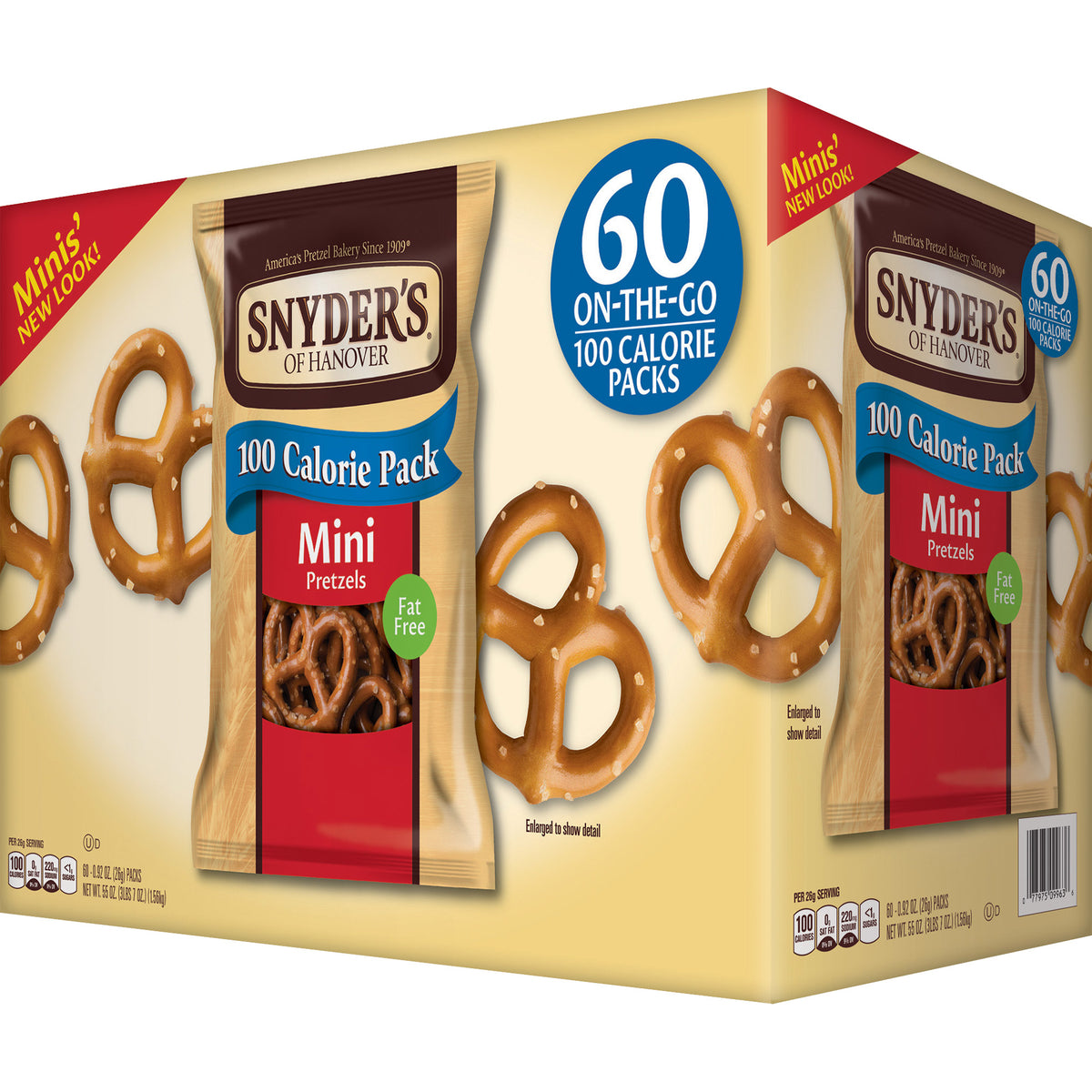 Snyder's of Hanover Mini Pretzels, 100 Calorie Pack, 0.92 oz, 60 ct - product image 8