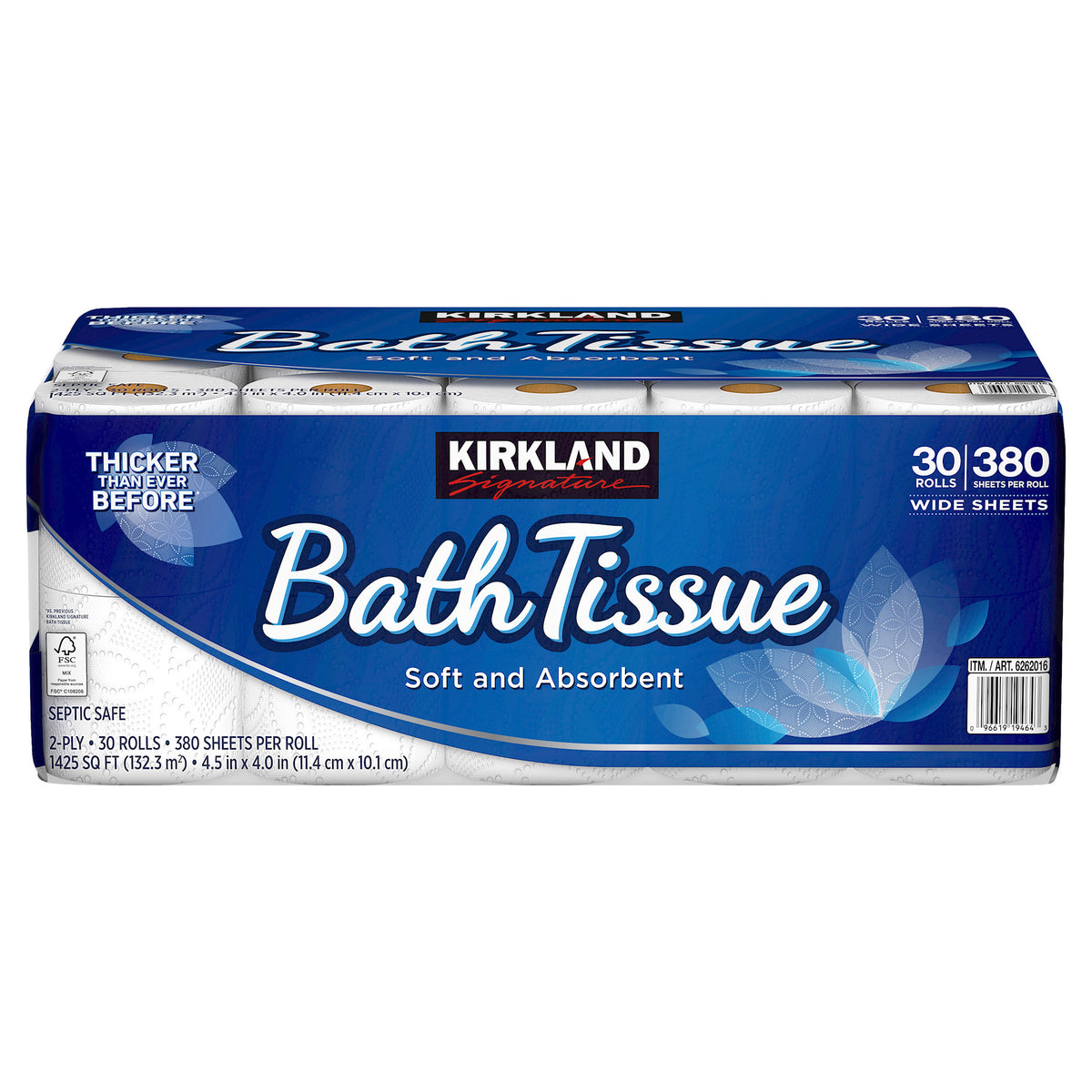 Kirkland Signature Bath Tissue, 2-Ply, 4.5" x 4", 380 Sheets, 30 ct - product image 7