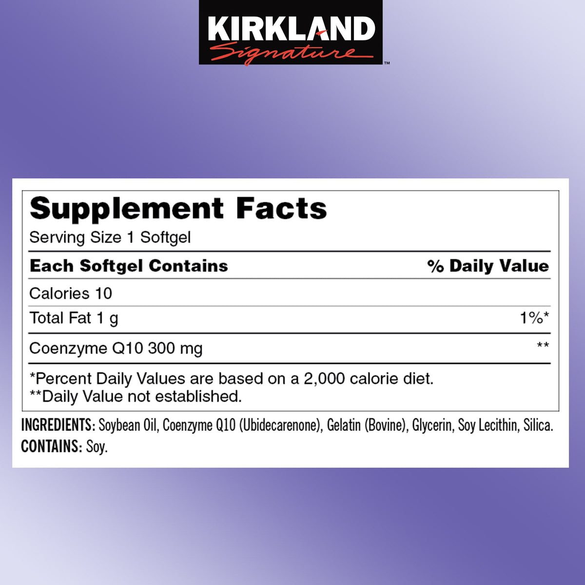 Kirkland Signature CoQ10 Supplement, 300 mg, 100 ct - product image 3