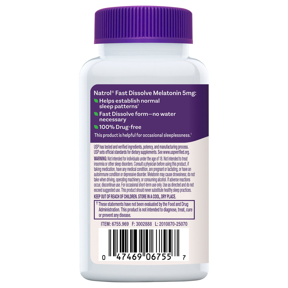 Natrol Melatonin, Strawberry, 5 mg, 250 ct - product image 4