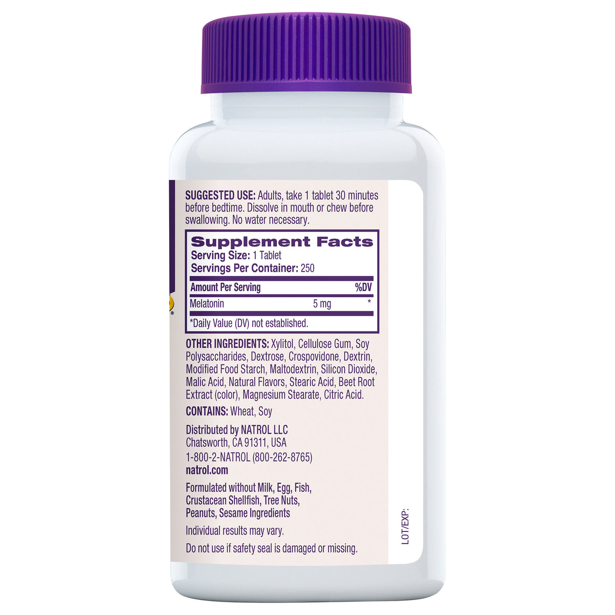 Natrol Melatonin, Strawberry, 5 mg, 250 ct - product image 5