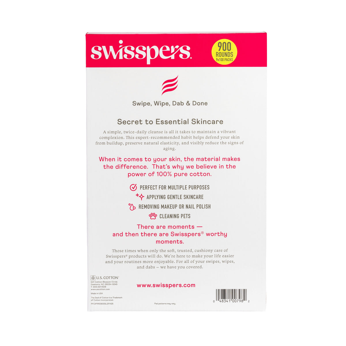 Swisspers Premium Cotton Rounds, 900 ct - product image 7