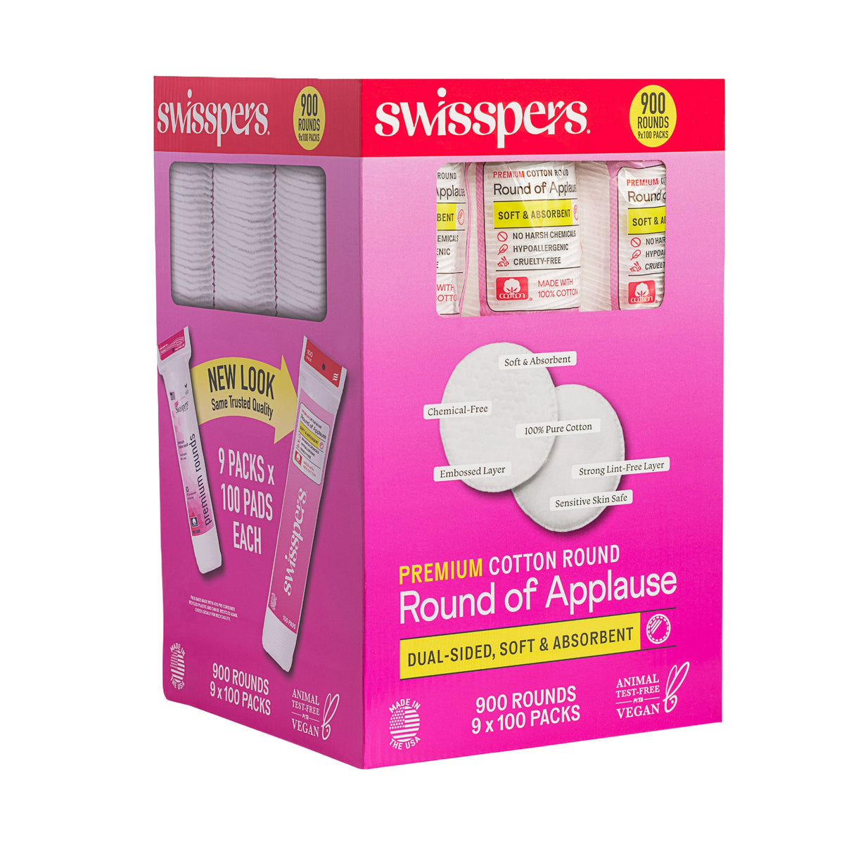Swisspers Premium Cotton Rounds, 900 ct - product image 8