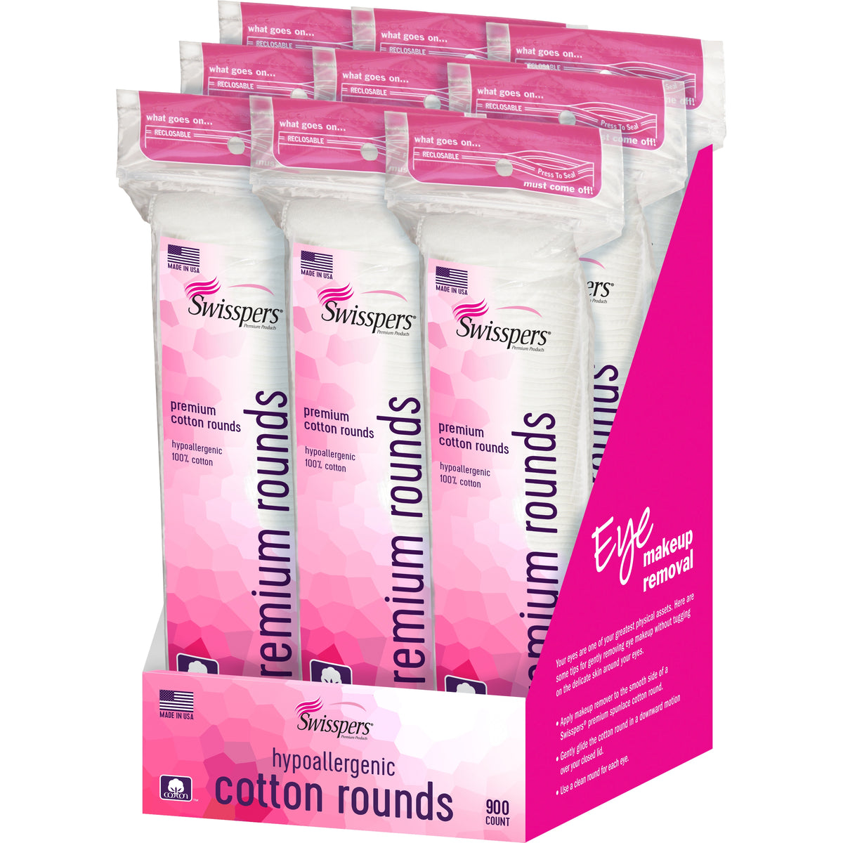 Swisspers Premium Cotton Rounds, 900 ct - product image 1