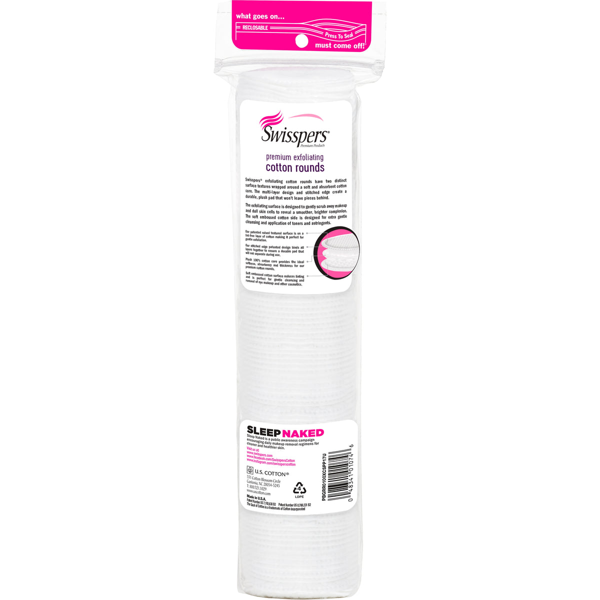 Swisspers Premium Cotton Rounds, 900 ct - product image 2