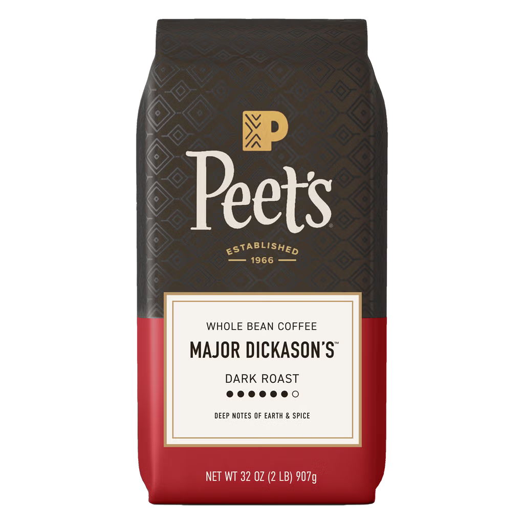 Peet's Coffee Major Dickason's Blend Whole Bean Coffee, Dark Roast, 2 lbs