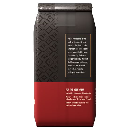 Peet's Coffee Major Dickason's Blend Whole Bean Coffee, Dark Roast, 2 lbs