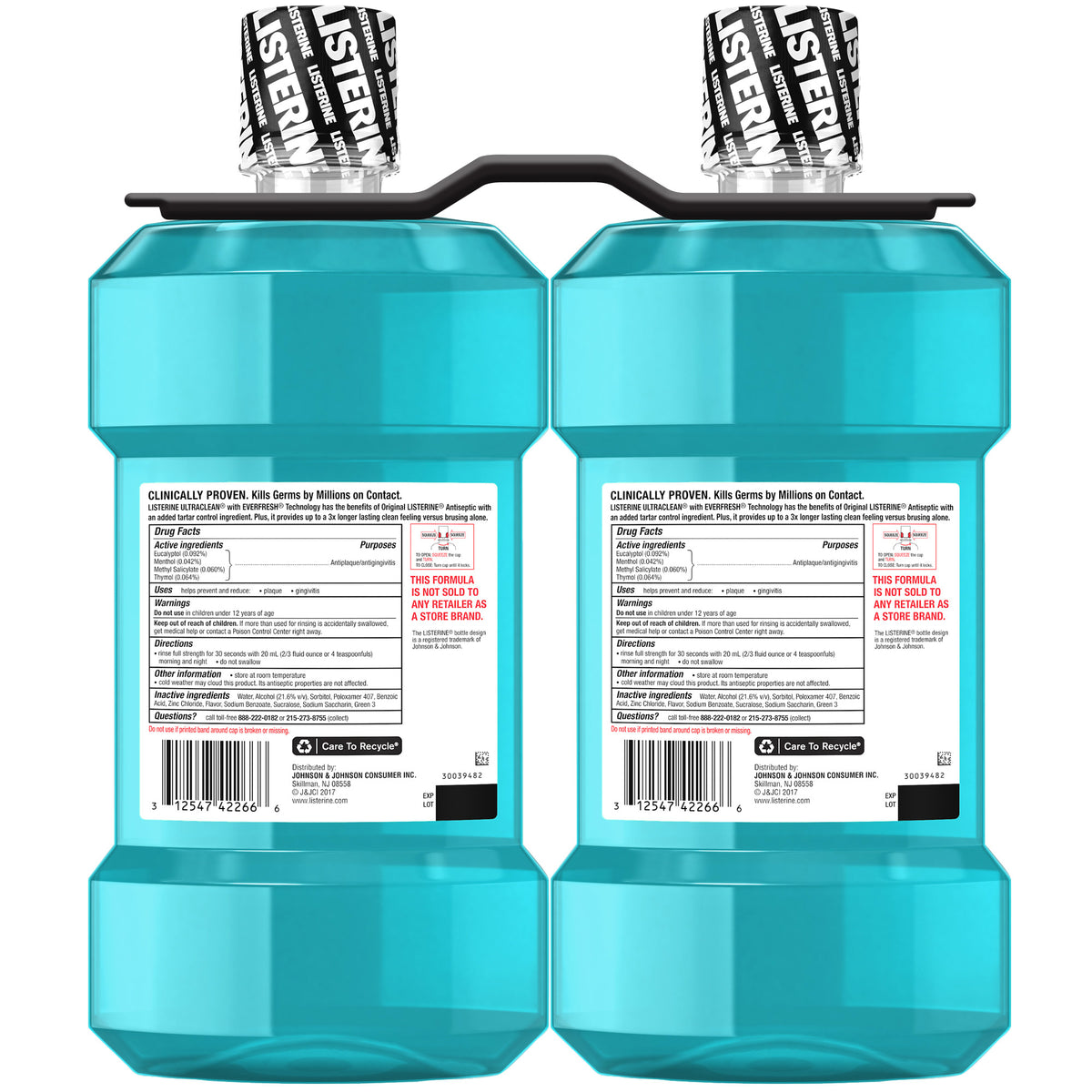 Listerine Ultraclean Mouthwash, Cool Mint, 1.5 L, 2 ct - product image 8