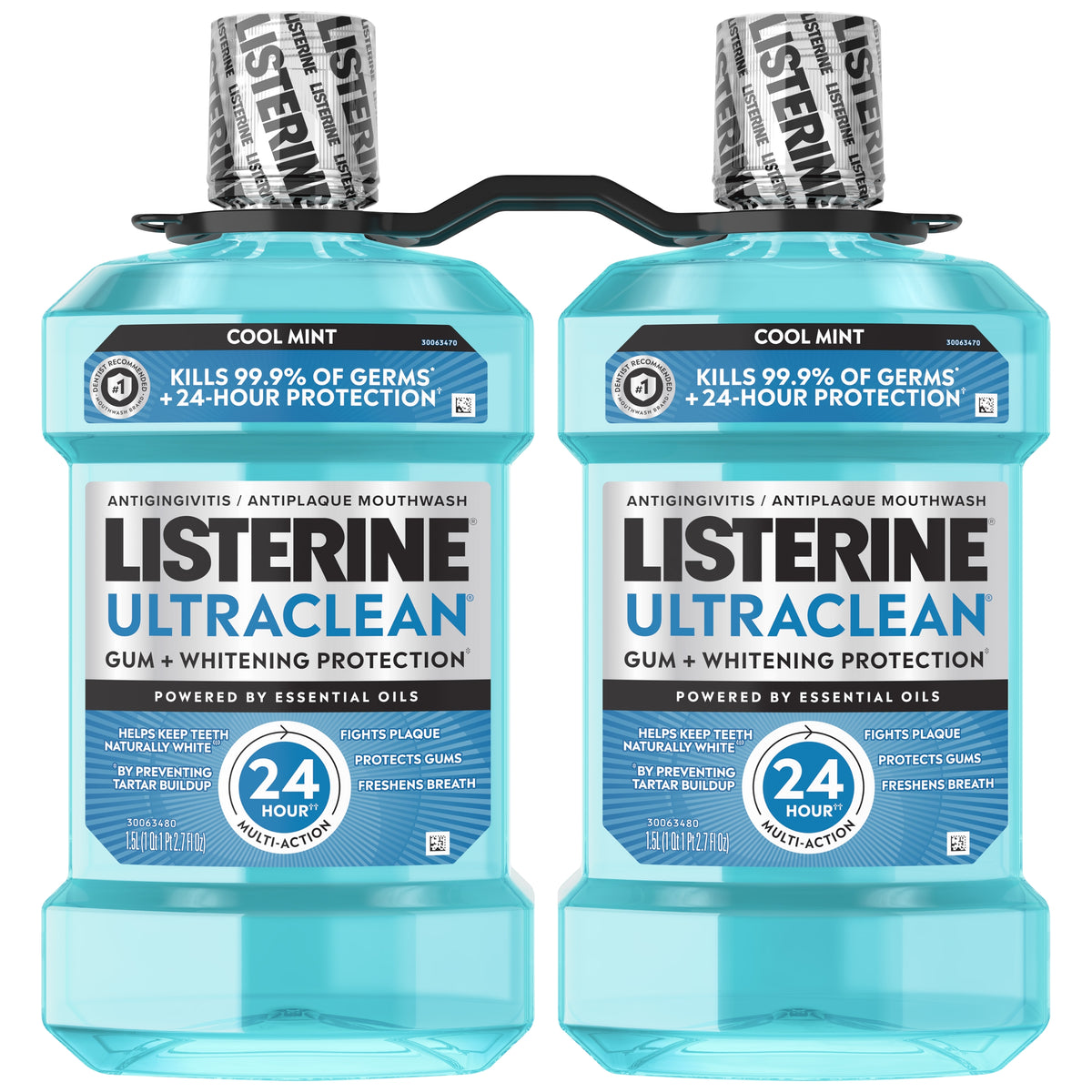 Listerine Ultraclean Mouthwash, Cool Mint, 1.5 L, 2 ct - product image 1