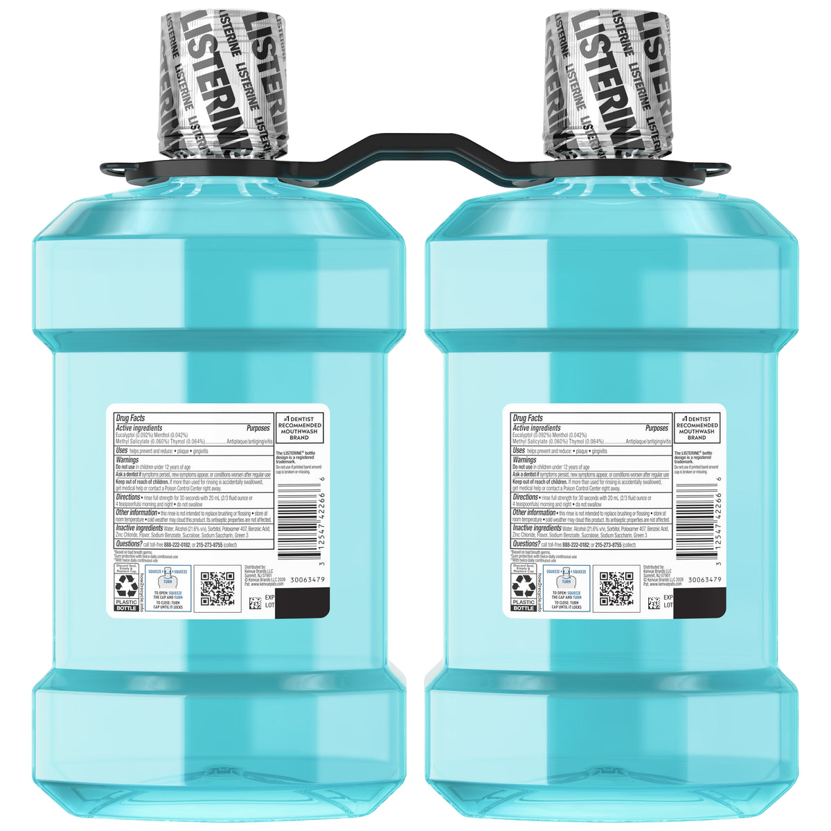 Listerine Ultraclean Mouthwash, Cool Mint, 1.5 L, 2 ct - product image 2