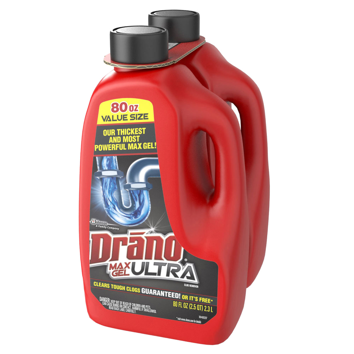 Drano Ultra Max Gel Clog Remover, 80 fl oz, 2 ct - product image 2