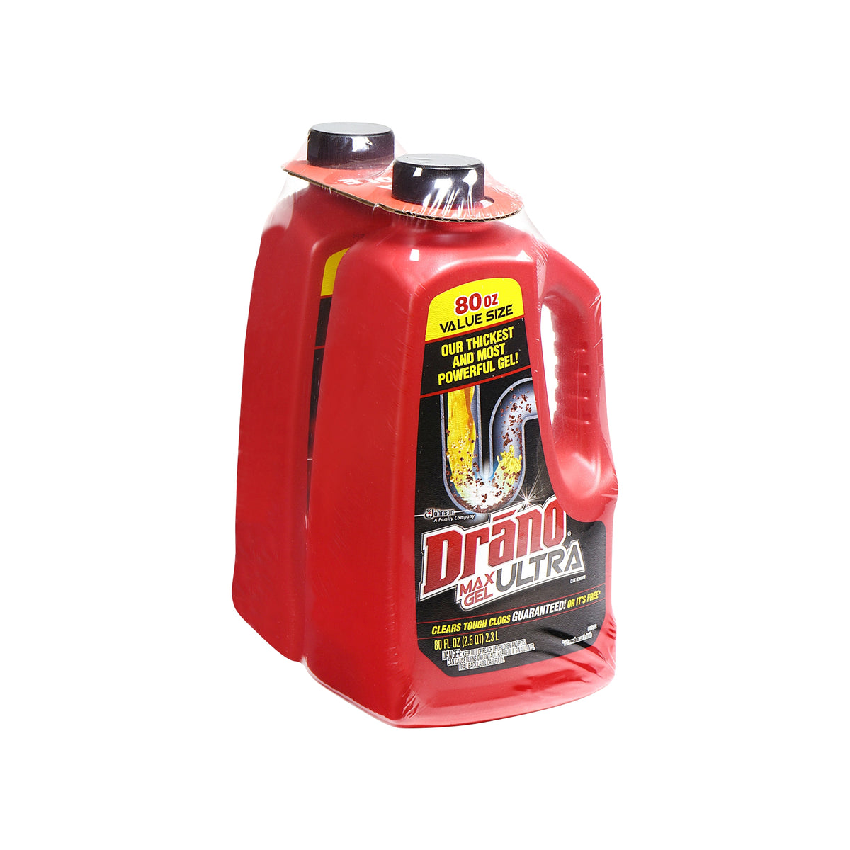 Drano Ultra Max Gel Clog Remover, 80 fl oz, 2 ct - product image 1