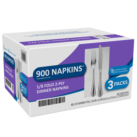 HEALTH & OUTDOORS Disposable Napkin, 16.8 inches x 14.9 inches, White