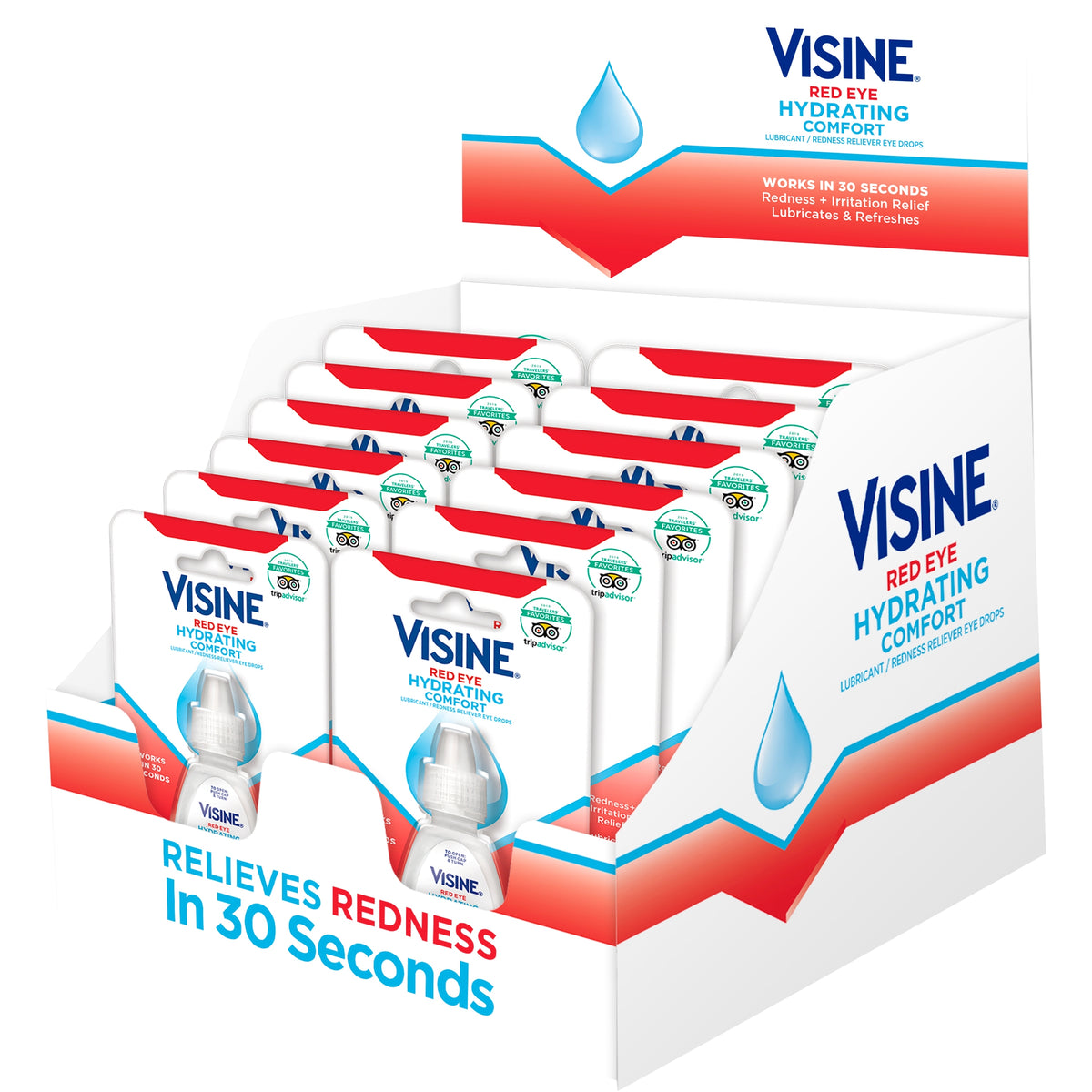 Visine Red Eye Hydrating Comfort Eye Drops, 0.28 fl oz, 12 ct - product image 2