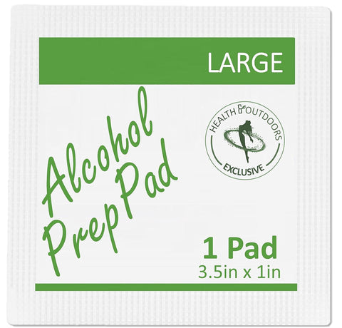 Large Sterile Alcohol Prep Pads (125 Count) Individually Wrapped Cleansing Wipes