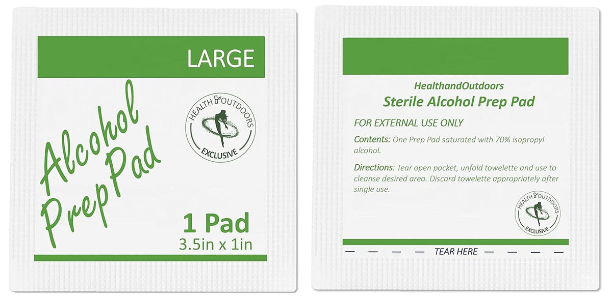 HAO Large Sterile Alcohol Prep Pads, 125 Count