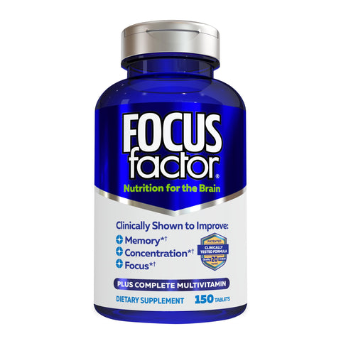 Focus Factor Nutritional Supplement, 150 Count (Pack of 1), Regular Strength