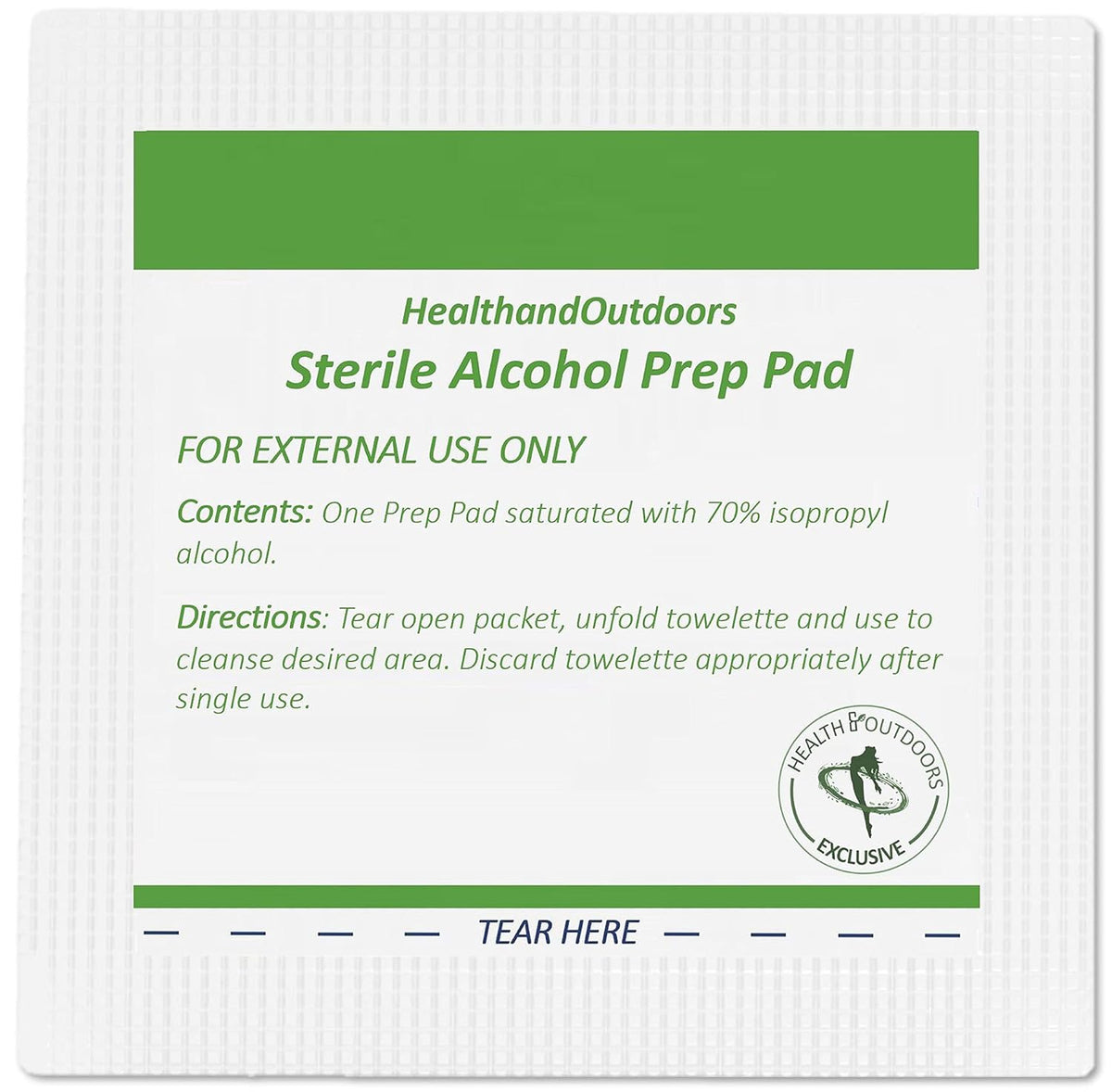 HAO Large Sterile Alcohol Prep Pads, 125 Count