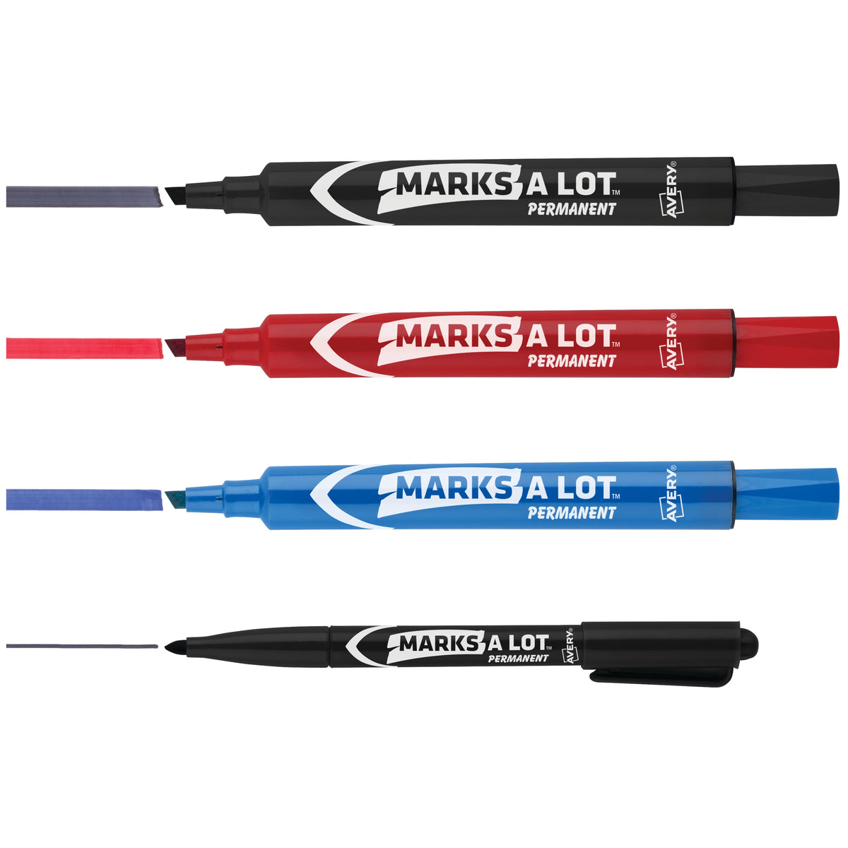 Avery Marks-A-Lot Permanent Marker, Chisel Tip, Assorted Colors, 27 ct - product image 3