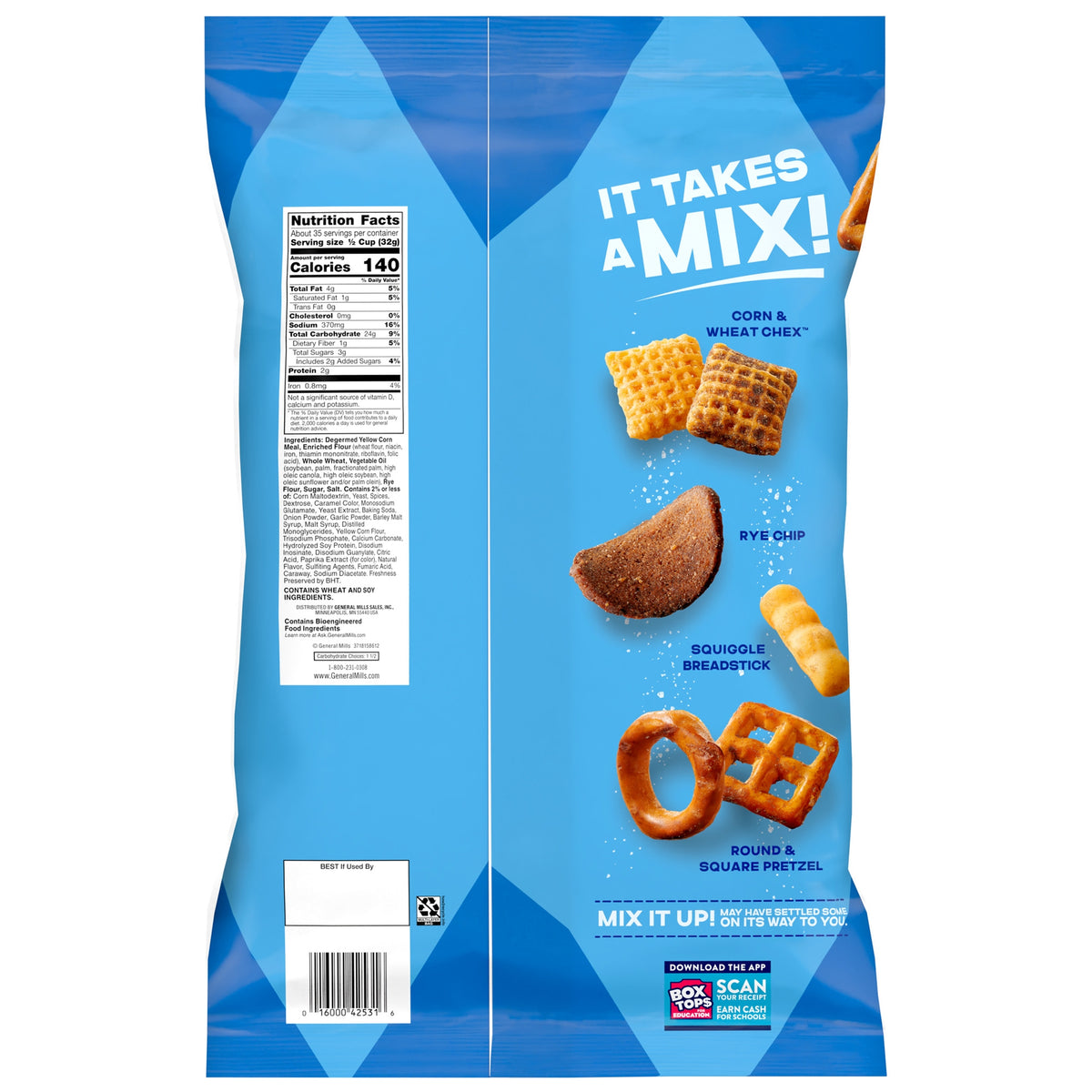 Chex Mix Snack Mix, Traditional, 40 oz - product image 2