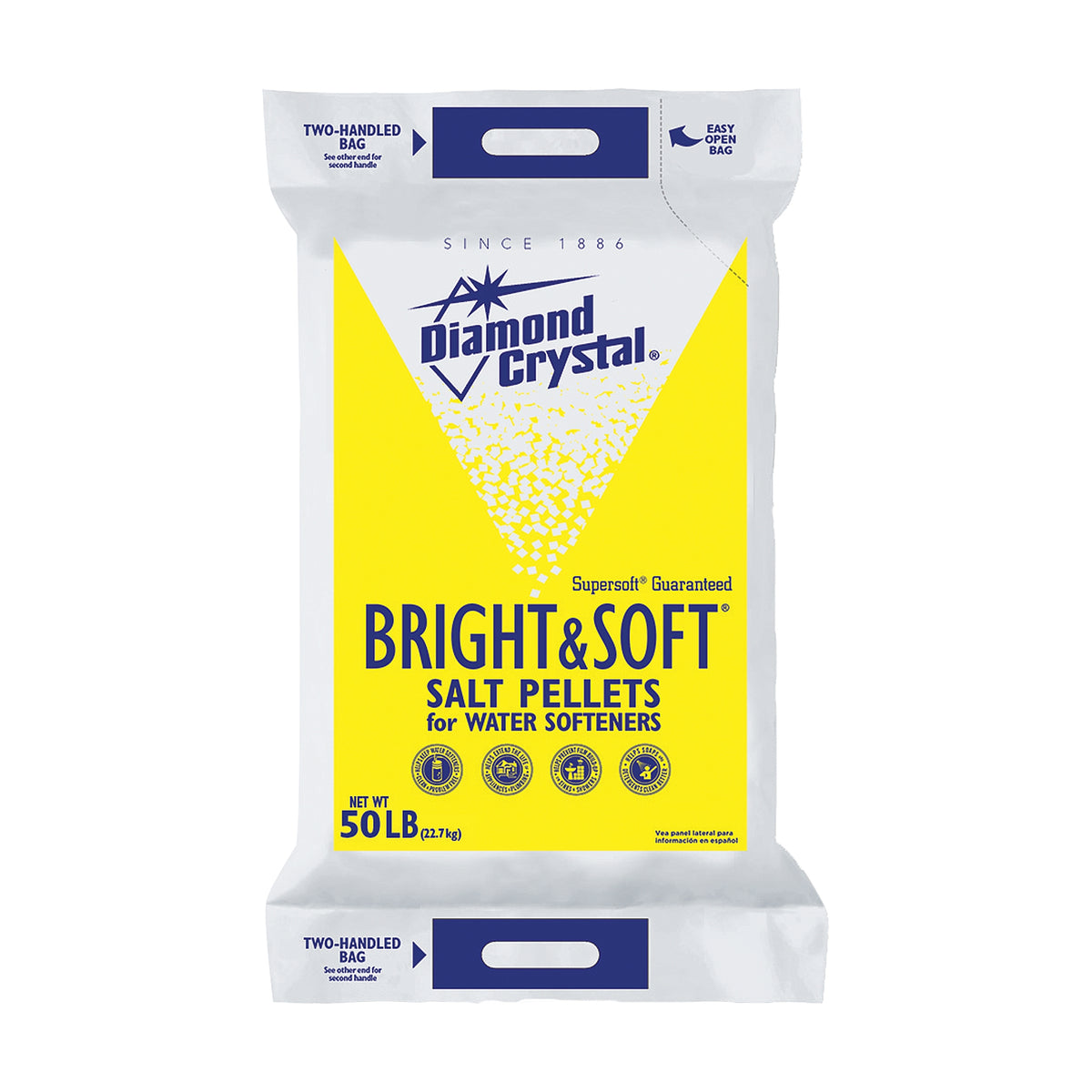 Diamond Crystal Salt Pellets for Water Softeners, Bright and Soft, 50 lbs - product image 1