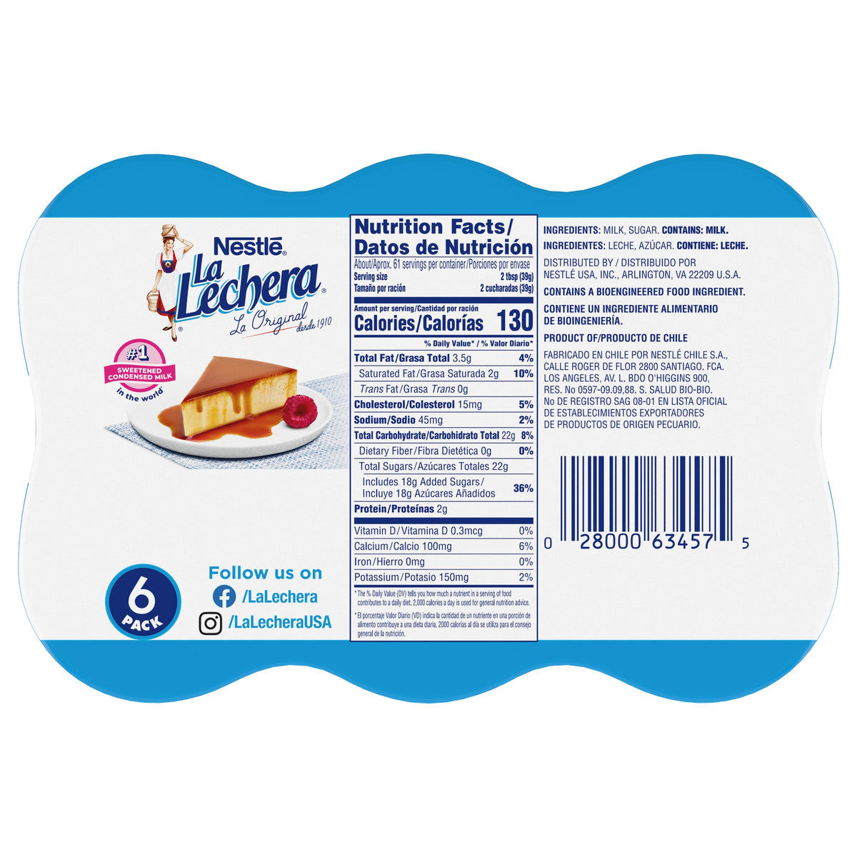 Nestlé La Lechera Sweetened Condensed Milk, 14 oz, 6 ct - product image 4