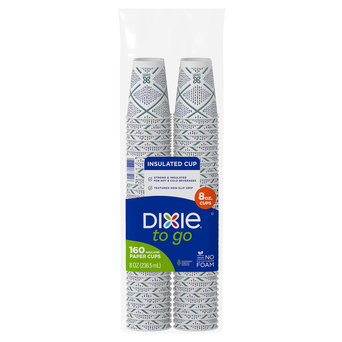 Dixie To Go Insulated Paper Hot or Cold Cup, Coffee Haze, 8 oz, 160 ct - product image 3