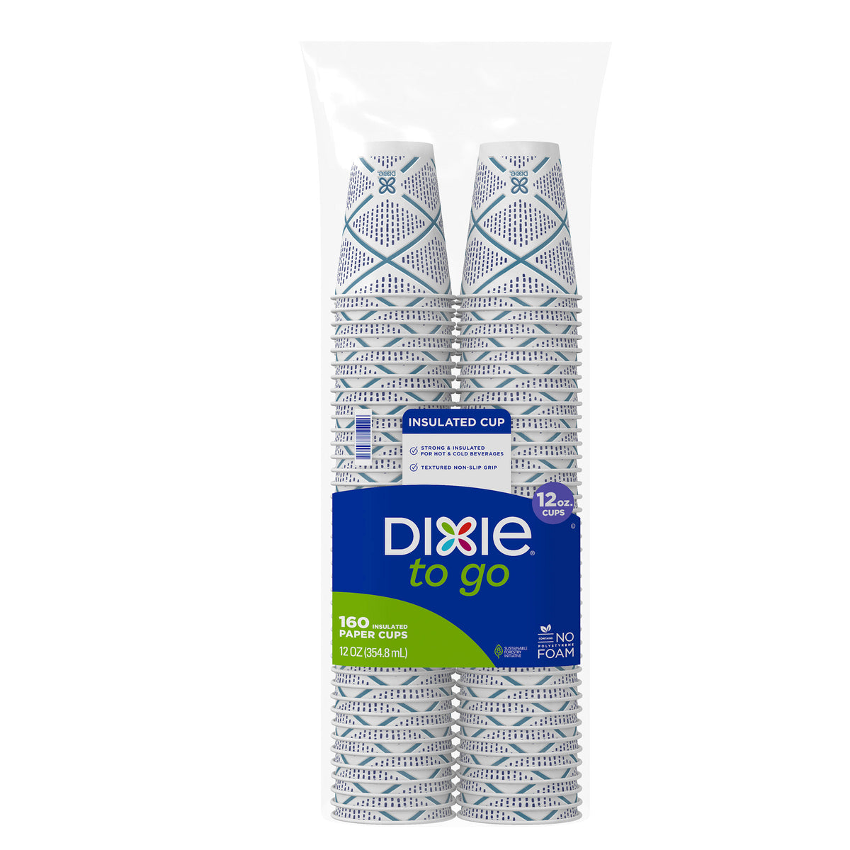 Dixie To Go Insulated Paper Hot or Cold Cup, Coffee Haze, 12 oz, 160 ct - product image 12