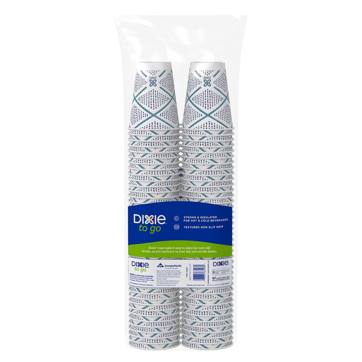 Dixie To Go Insulated Paper Hot or Cold Cup, Coffee Haze, 12 oz, 160 ct - product image 2