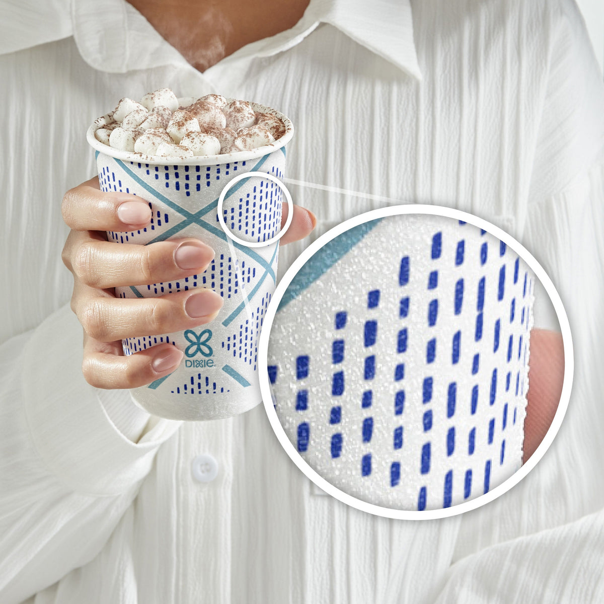 Dixie To Go Insulated Paper Hot or Cold Cup, Coffee Haze, 12 oz, 160 ct - product image 5