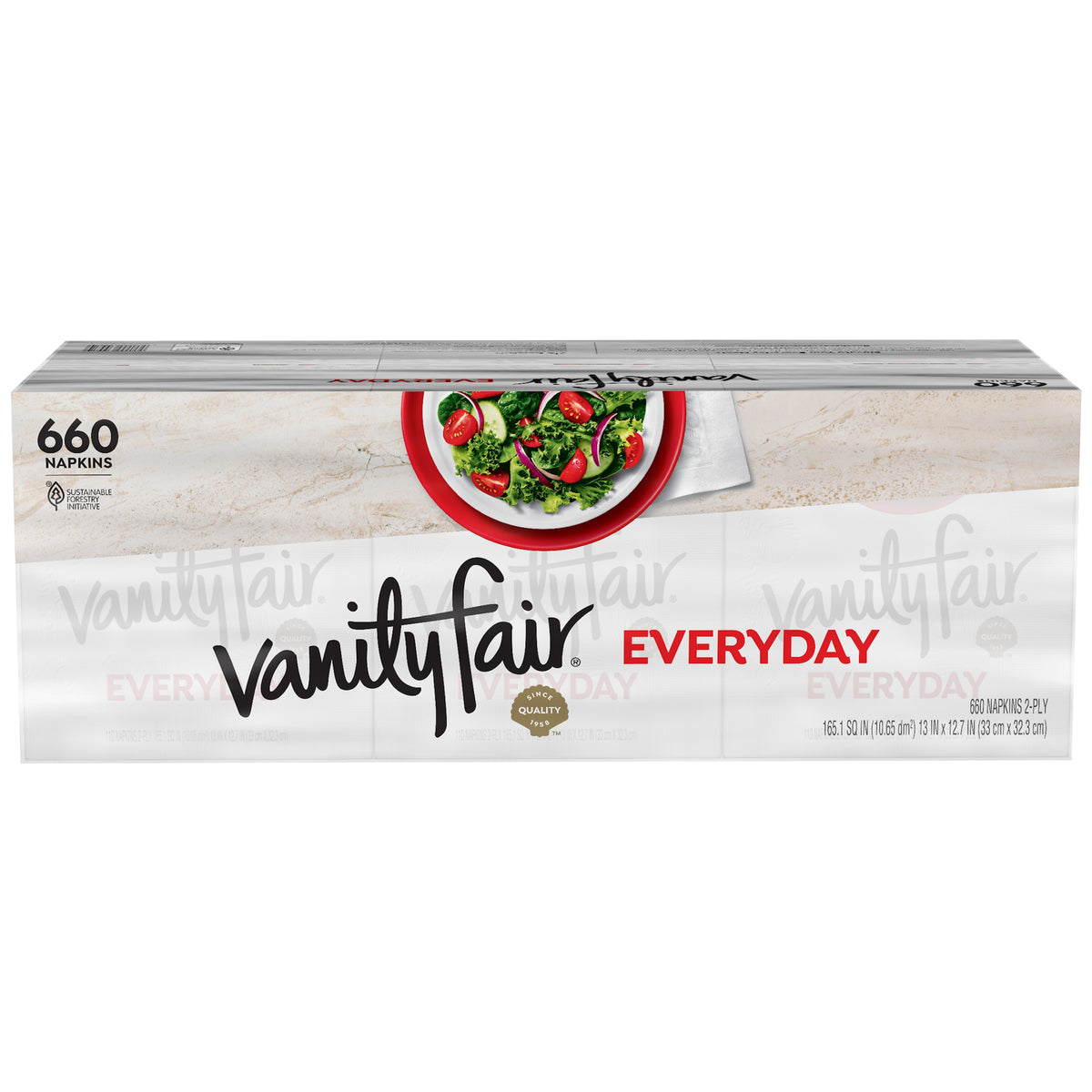 Vanity Fair Everyday Casual Napkins, 2-Ply, White, 660 ct - product image 2