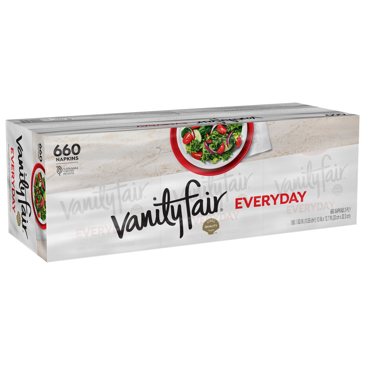 Vanity Fair Everyday Casual Napkins, 2-Ply, White, 660 ct - product image 1