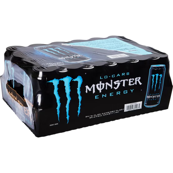 Monster Energy Drink, Lo-Carb, 16-Ounce Cans (Pack of 24)