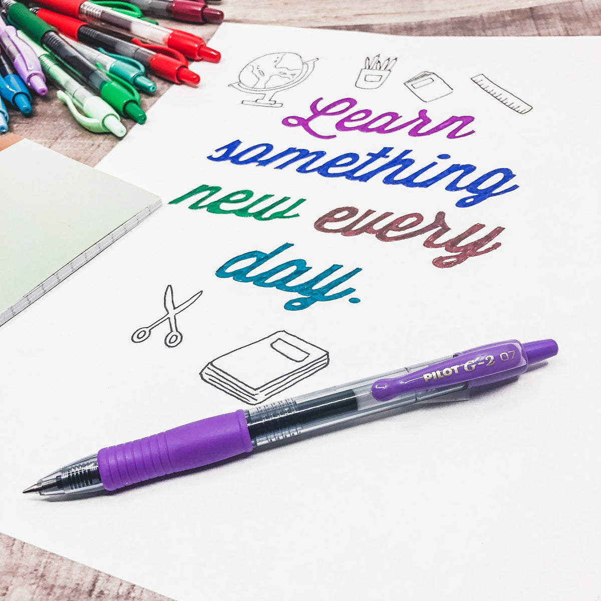 Pilot G2 Retractable Gel Pen, Fine Point 0.7mm, Assorted Ink Colors, 20 ct - product image 3
