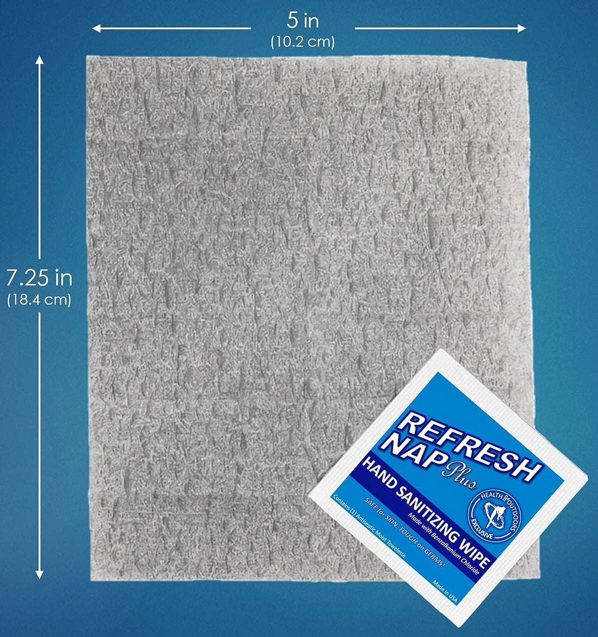 Cleansing Towelettes Antiseptic 5" x 7" Wipes (125 Count) Hand and Body Wet Napkins Individually Wrapped