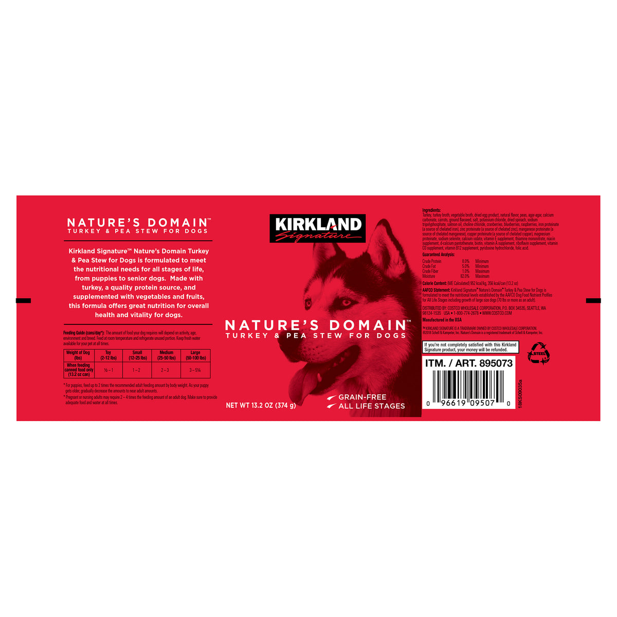 Kirkland Signature Nature's Domain Dog Food, Turkey & Pea Stew, 13.2 oz, 24 ct - product image 6