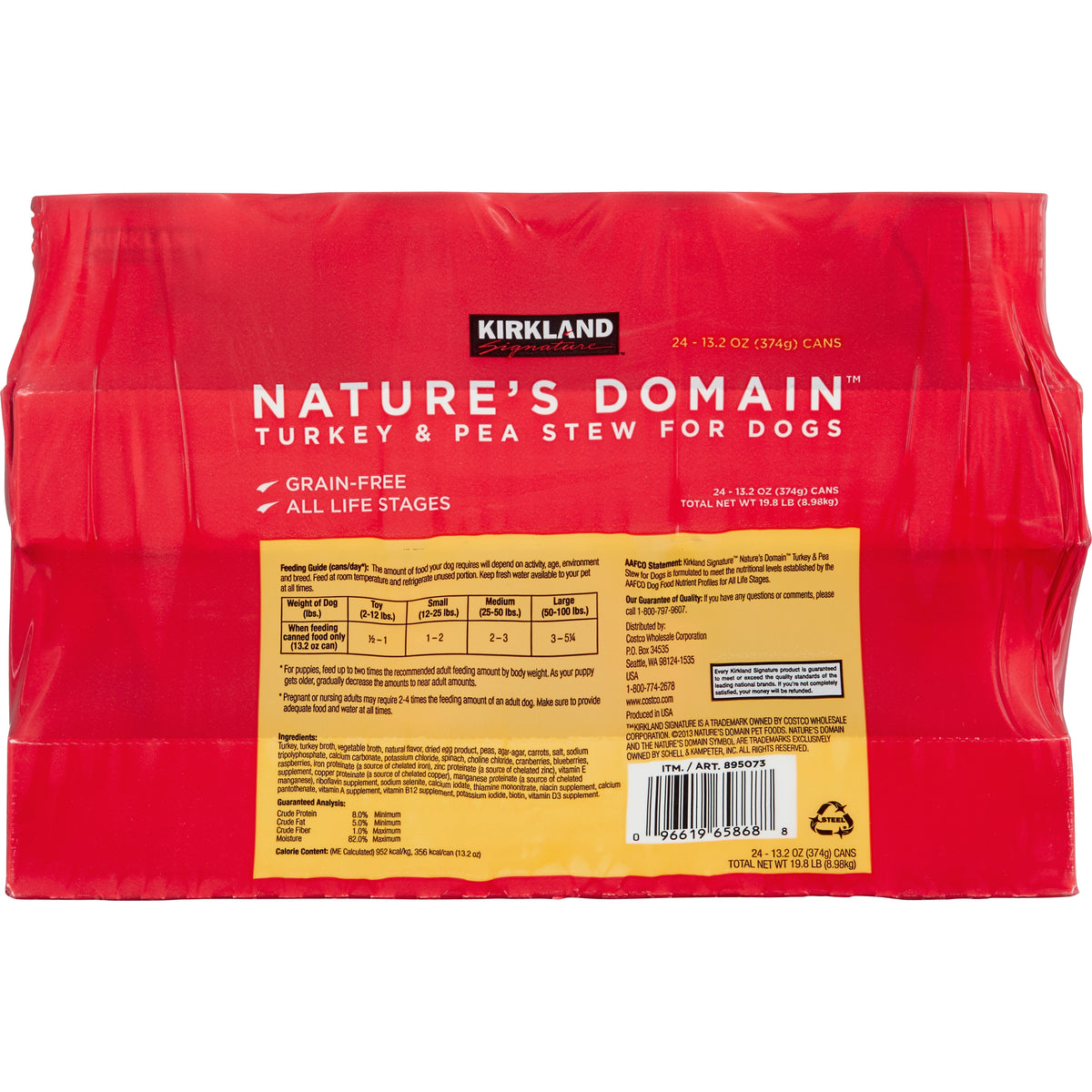 Kirkland Signature Nature's Domain Dog Food, Turkey & Pea Stew, 13.2 oz, 24 ct - product image 2