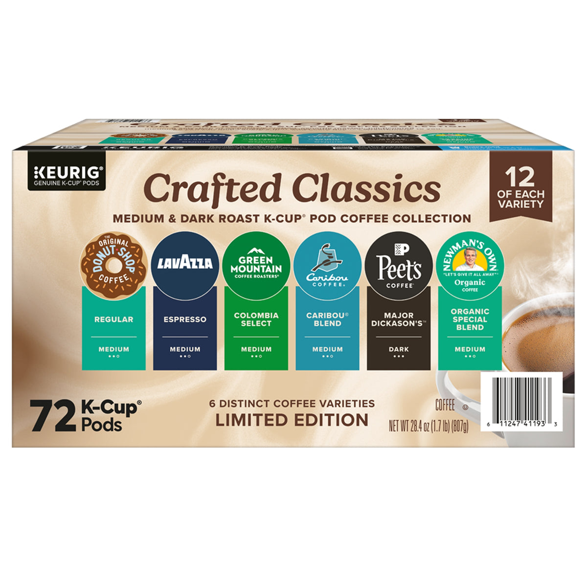 Keurig Genuine Crafted Classics K-Cup Pods, Variety Pack, 72 ct - product image 1