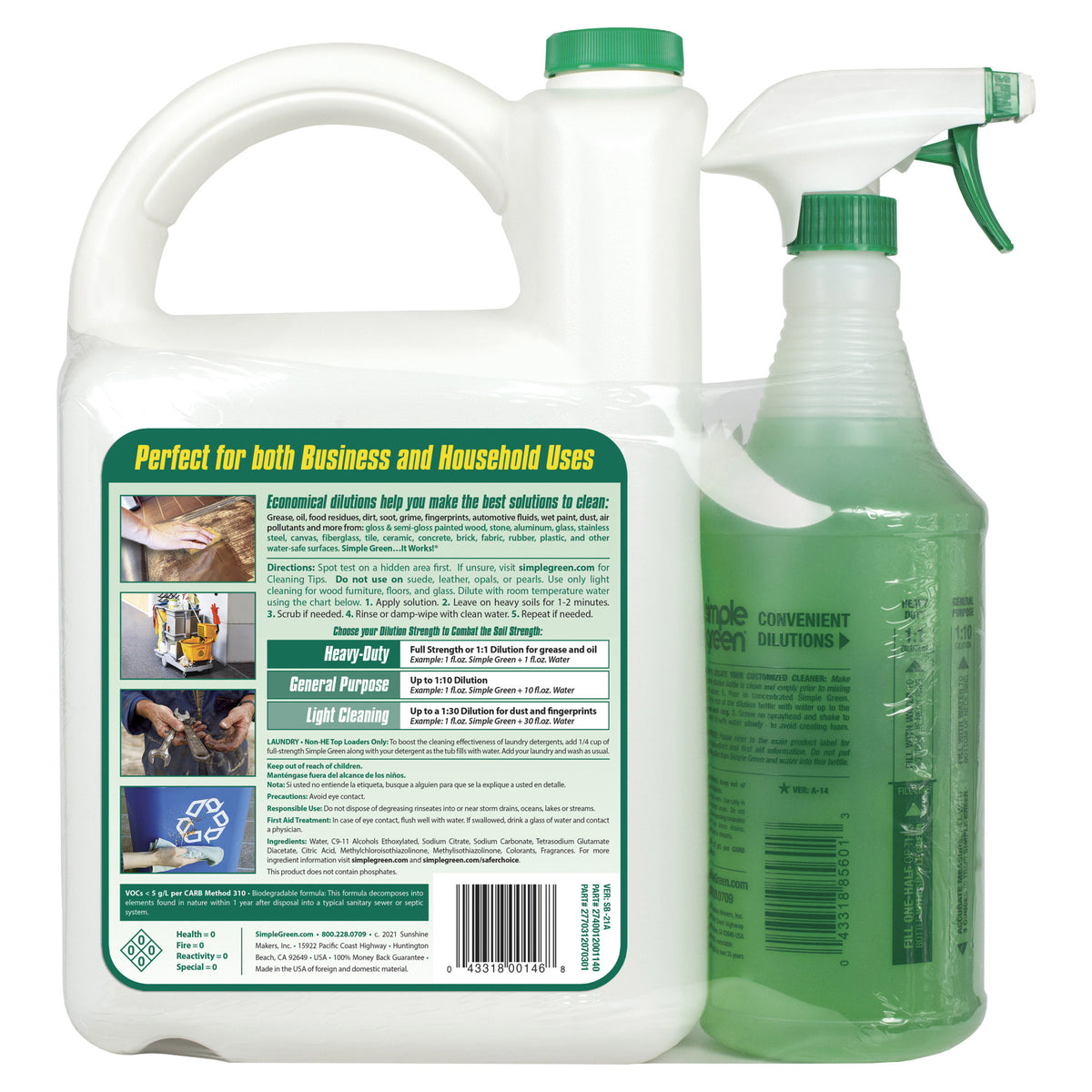 Simple Green All-Purpose Cleaner, Concentrated, 32 fl oz + 140 fl oz Refill - product image 8