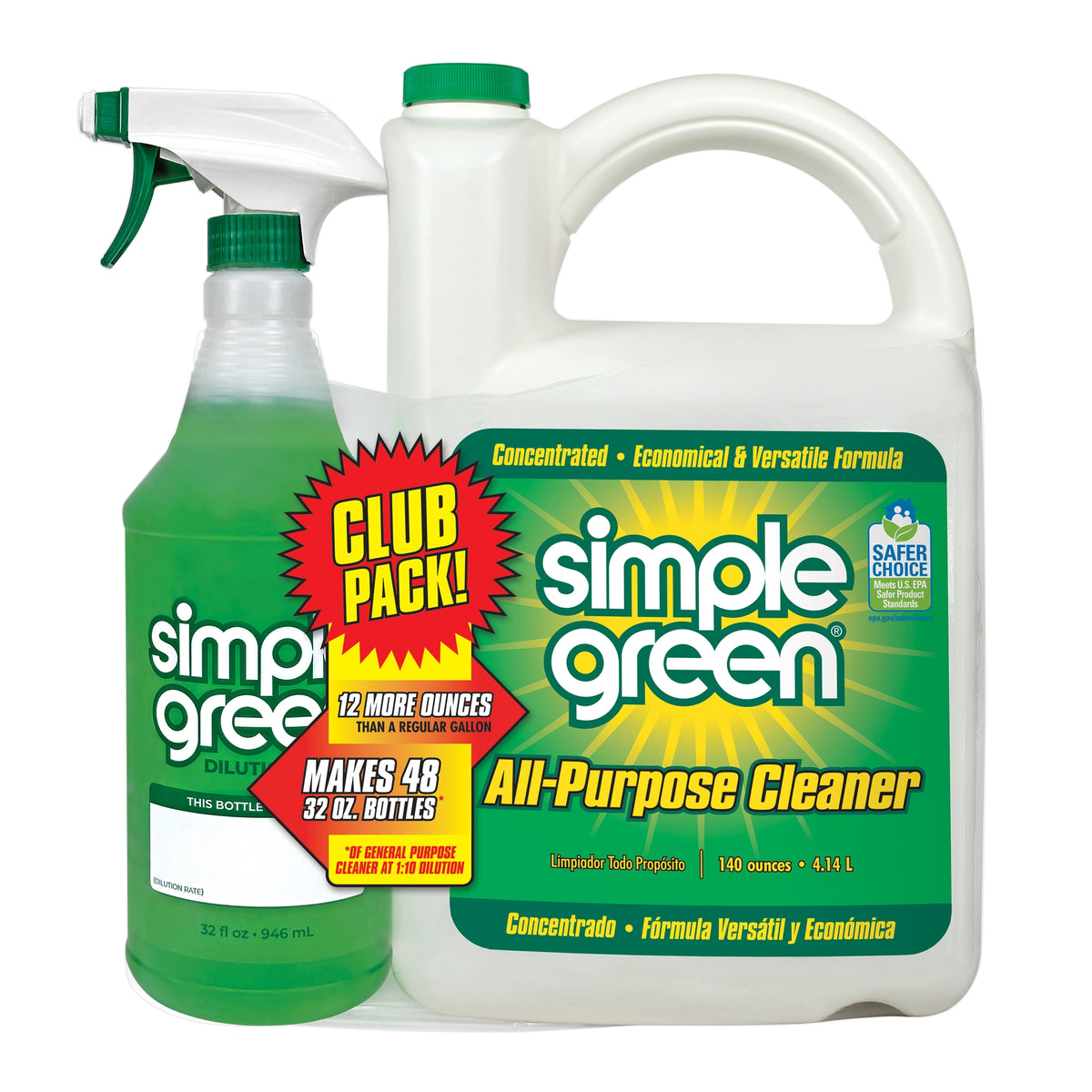 Simple Green All-Purpose Cleaner, Concentrated, 32 fl oz + 140 fl oz Refill - product image 1