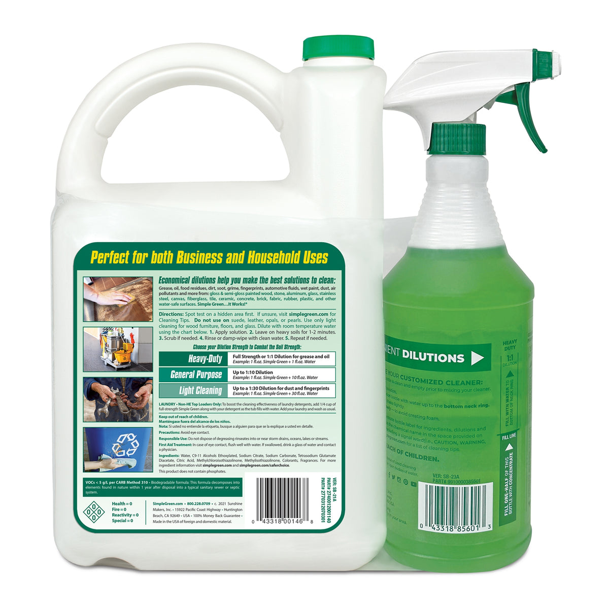 Simple Green All-Purpose Cleaner, Concentrated, 32 fl oz + 140 fl oz Refill - product image 2