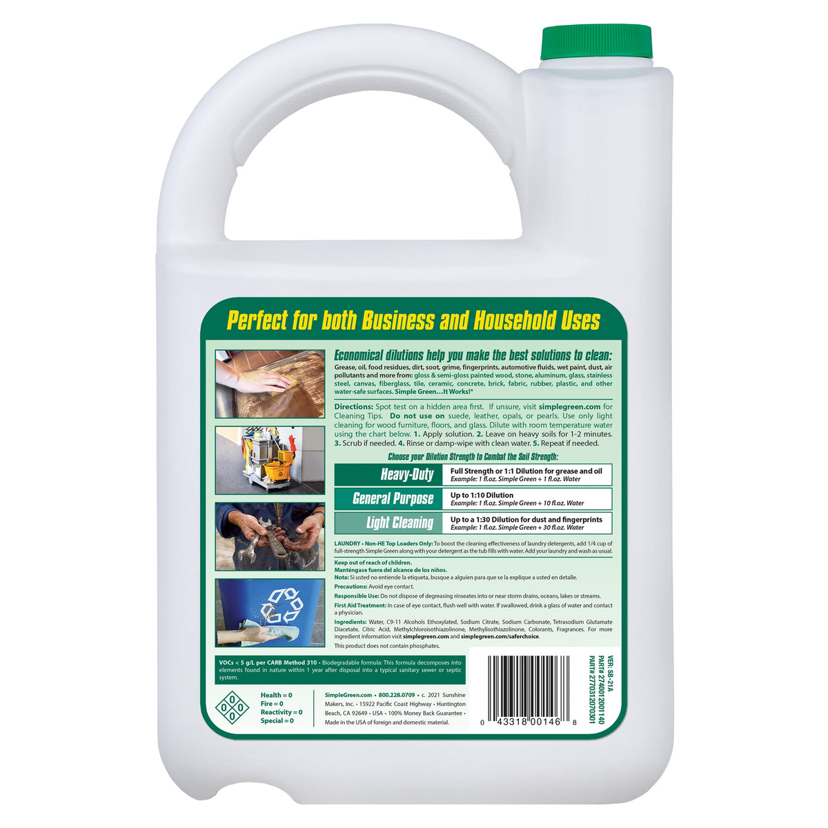 Simple Green All-Purpose Cleaner, Concentrated, 32 fl oz + 140 fl oz Refill - product image 6